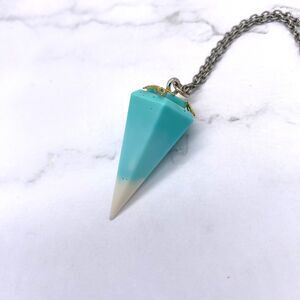 Blue and White Pendulum Necklace